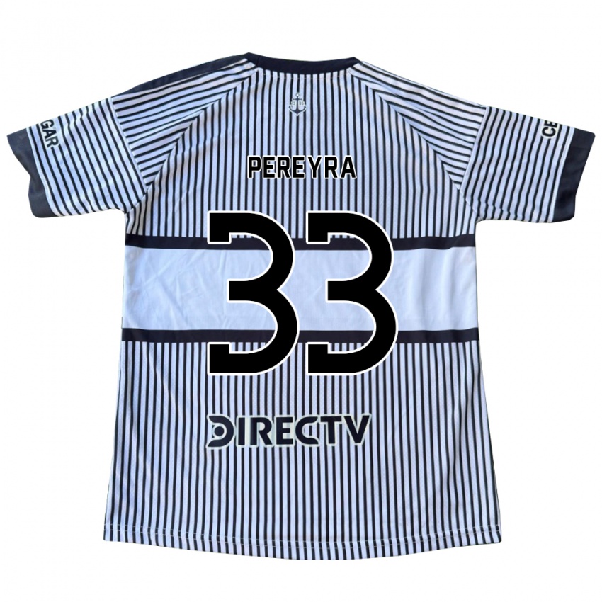 גברים Araceli Pereyra #33 לבן שחור צהוב הרחק ג'רזי 2026/27 חולצה קצרה