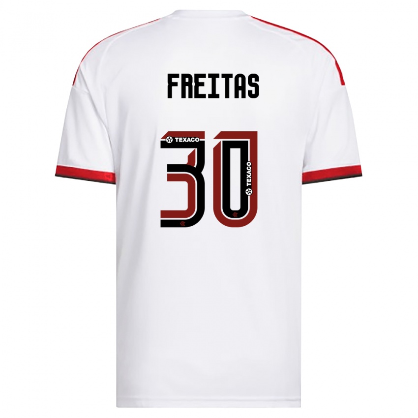 גברים Joaquín Freitas #30 לבן אדום שחור הרחק ג'רזי 2026/27 חולצה קצרה