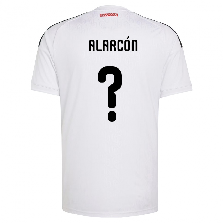 נשים Danilo Alarcón #0 לבן שחור ג'רזי ביתית 2026/27 חולצה קצרה