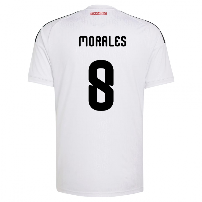נשים Cristopher Morales #8 לבן שחור ג'רזי ביתית 2026/27 חולצה קצרה