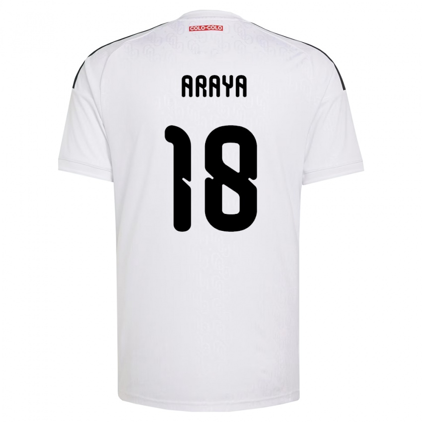 נשים Benjamín Araya #18 לבן שחור ג'רזי ביתית 2026/27 חולצה קצרה