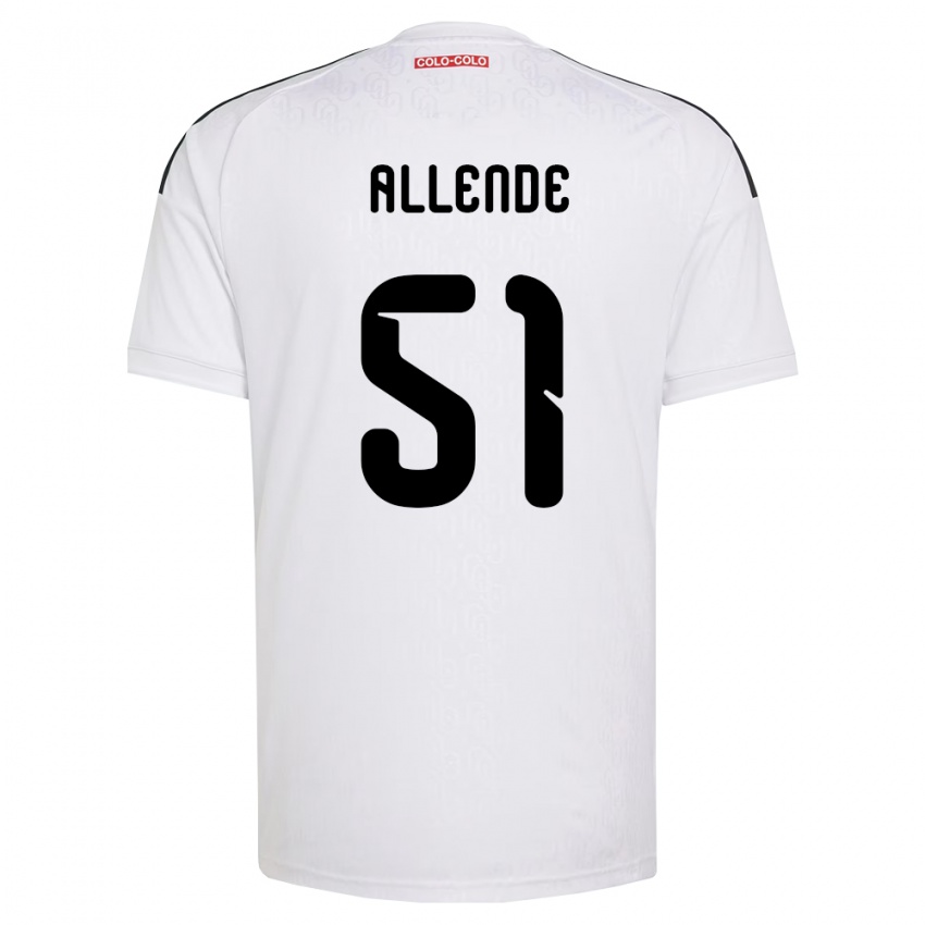 נשים Pierre Allende #51 לבן שחור ג'רזי ביתית 2026/27 חולצה קצרה