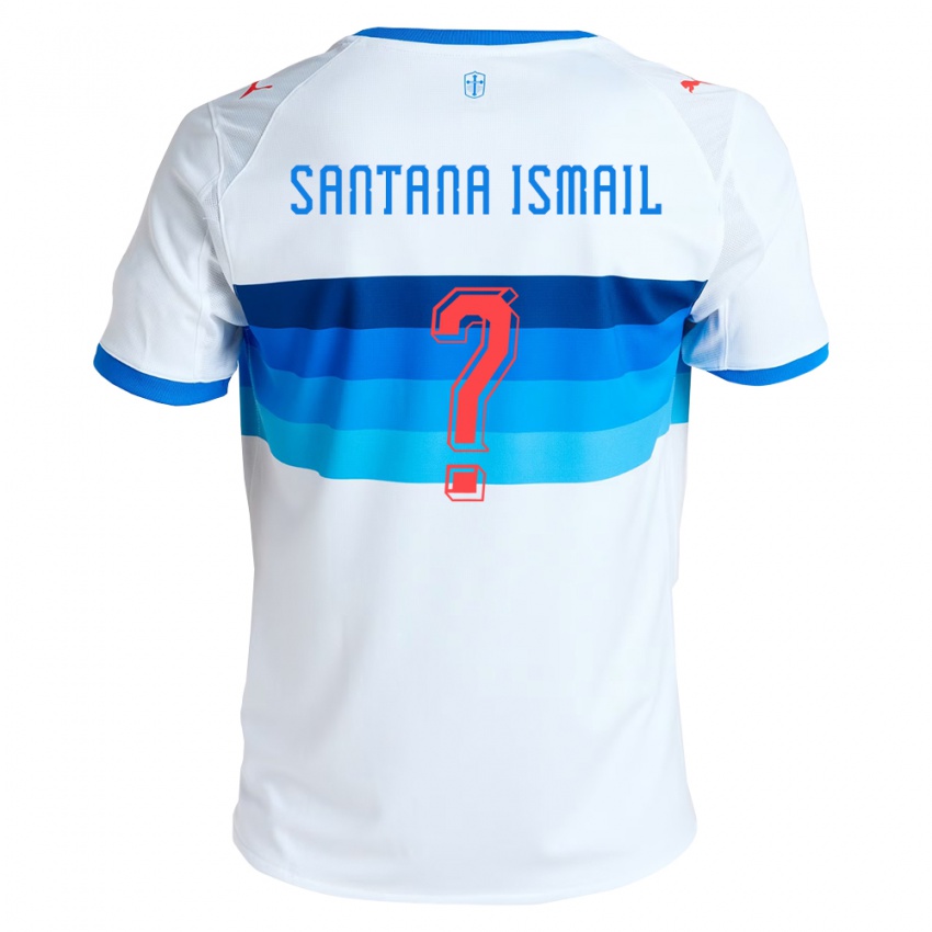 נשים Benjamin Santana Ismail #0 לבן כחול שמיים ג'רזי ביתית 2026/27 חולצה קצרה