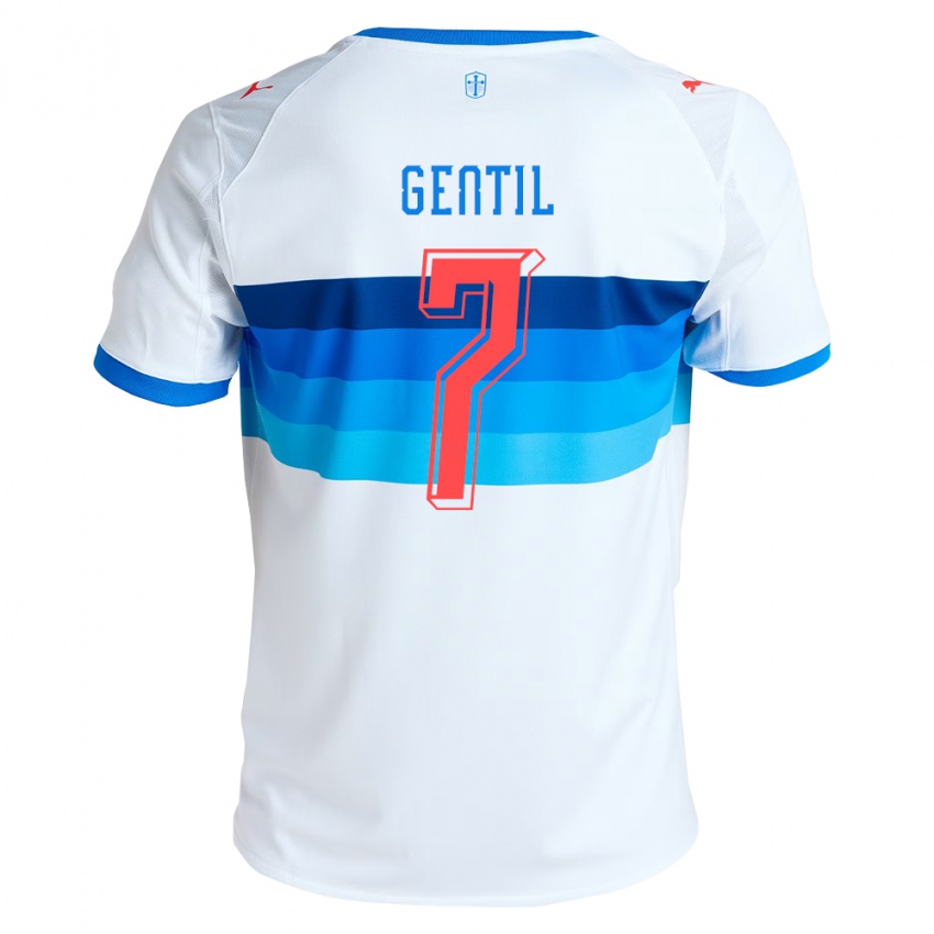 נשים Jader Gentil #7 לבן כחול שמיים ג'רזי ביתית 2026/27 חולצה קצרה