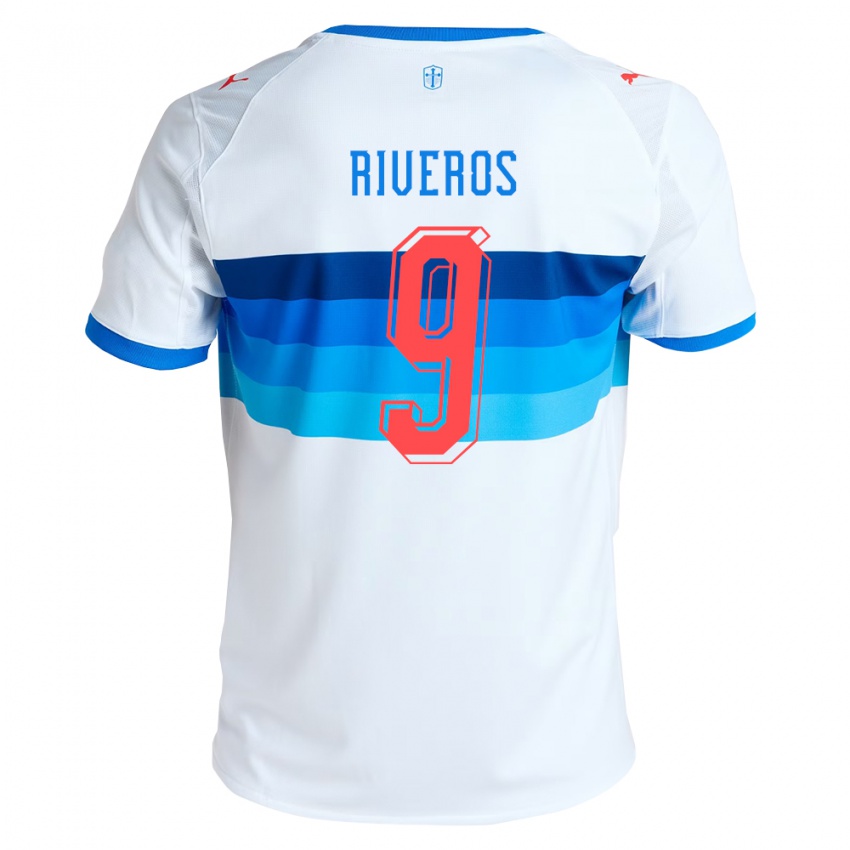 נשים Amaro Riveros #9 לבן כחול שמיים ג'רזי ביתית 2026/27 חולצה קצרה