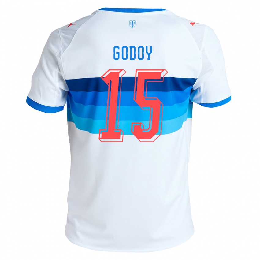 נשים Martín Godoy #15 לבן כחול שמיים ג'רזי ביתית 2026/27 חולצה קצרה