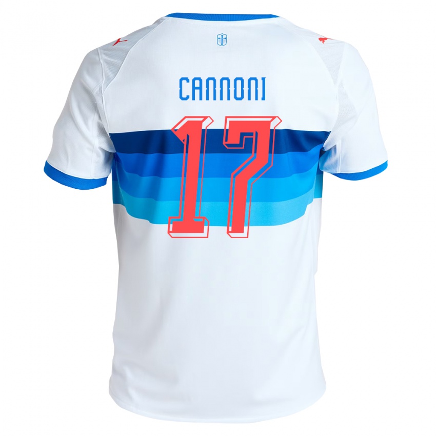 נשים Antonio Cannoni #17 לבן כחול שמיים ג'רזי ביתית 2026/27 חולצה קצרה