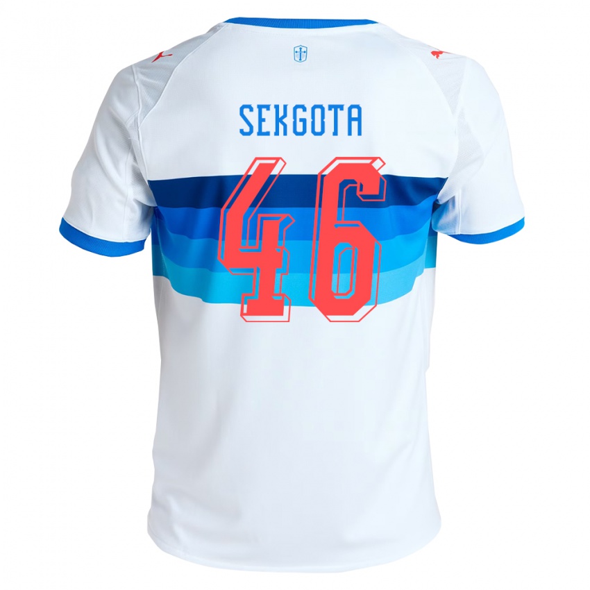 נשים Jeffrey Sekgota #46 לבן כחול שמיים ג'רזי ביתית 2026/27 חולצה קצרה