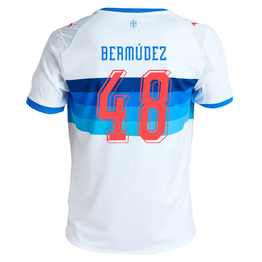 נשים Diego Bermúdez #48 לבן כחול שמיים ג'רזי ביתית 2026/27 חולצה קצרה