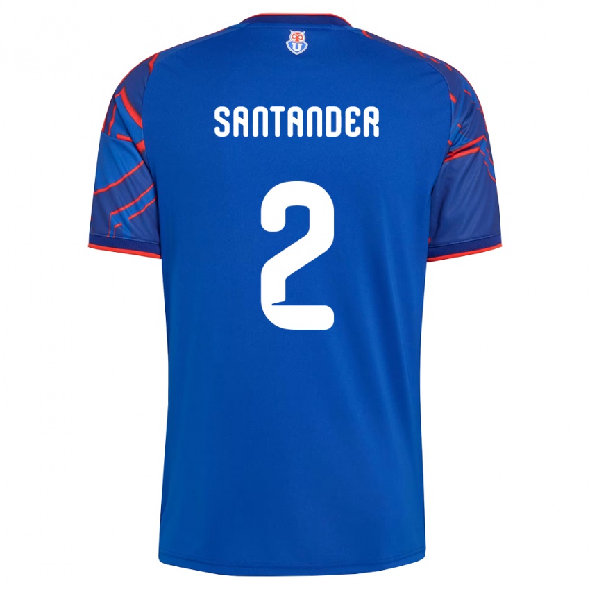 נשים Constanza Santander #2 כחול מלכותי אדום ג'רזי ביתית 2026/27 חולצה קצרה