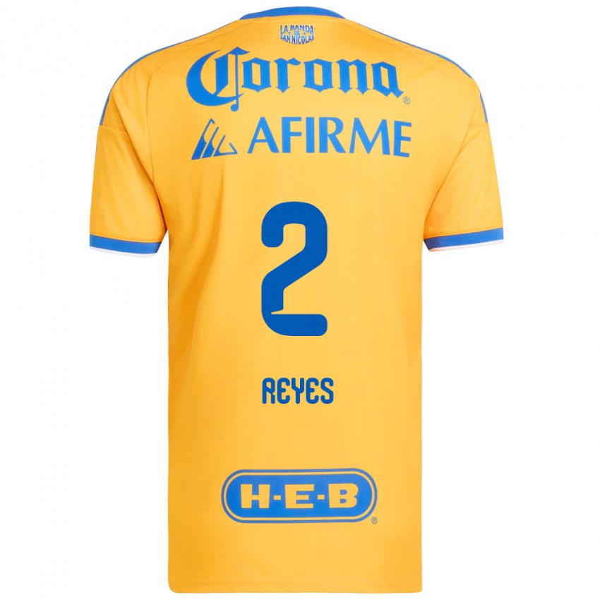 נשים Francisco Reyes #2 צהוב כחול ג'רזי ביתית 2026/27 חולצה קצרה