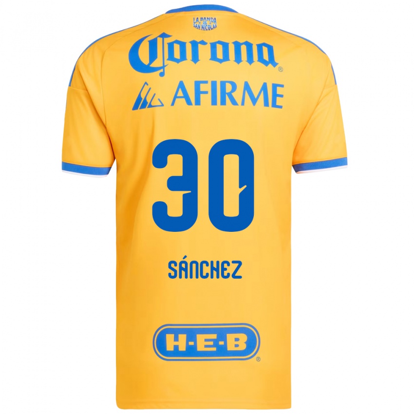 נשים Diego Sánchez #30 צהוב כחול ג'רזי ביתית 2026/27 חולצה קצרה