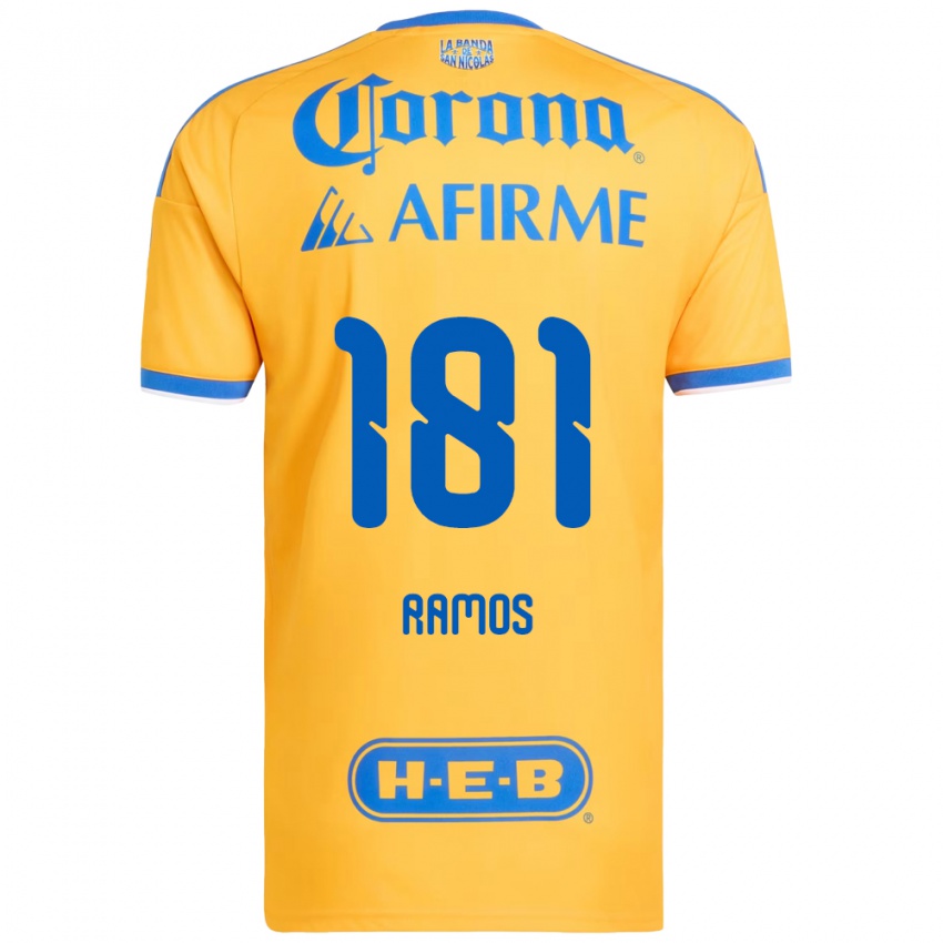 נשים Anthony Ramos #181 צהוב כחול ג'רזי ביתית 2026/27 חולצה קצרה