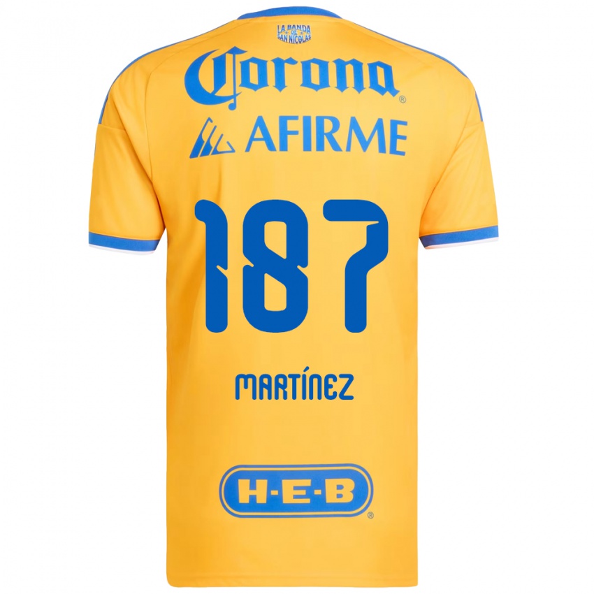 נשים Emilio Martínez #187 צהוב כחול ג'רזי ביתית 2026/27 חולצה קצרה