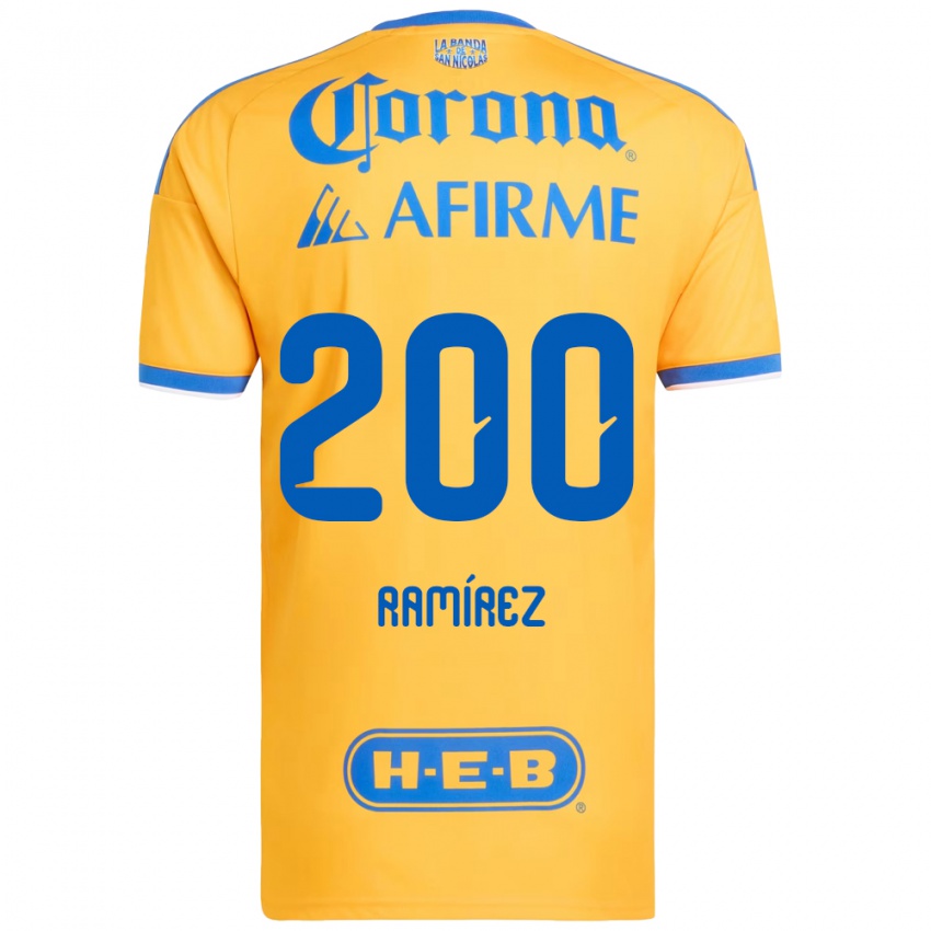 נשים Diego Ramírez #200 צהוב כחול ג'רזי ביתית 2026/27 חולצה קצרה