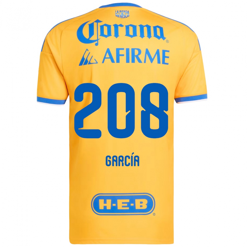 נשים Ángel García #208 צהוב כחול ג'רזי ביתית 2026/27 חולצה קצרה