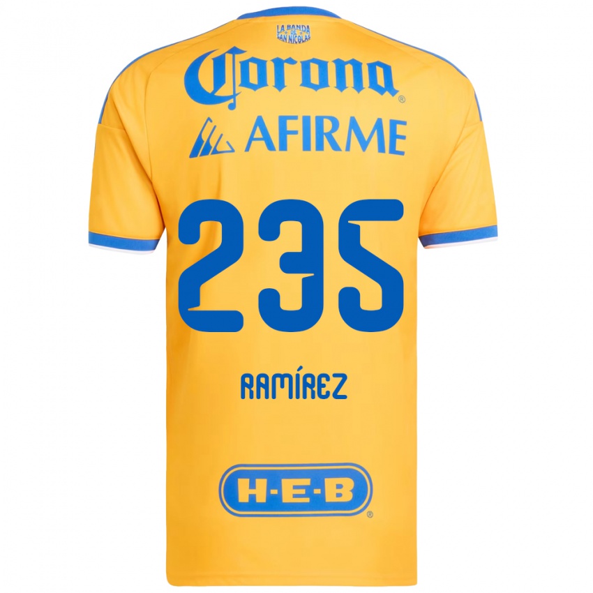 נשים Gabriel Ramírez #235 צהוב כחול ג'רזי ביתית 2026/27 חולצה קצרה