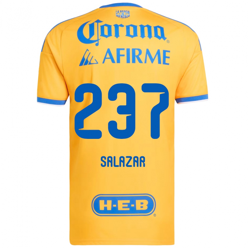 נשים Bryan Salazar #237 צהוב כחול ג'רזי ביתית 2026/27 חולצה קצרה