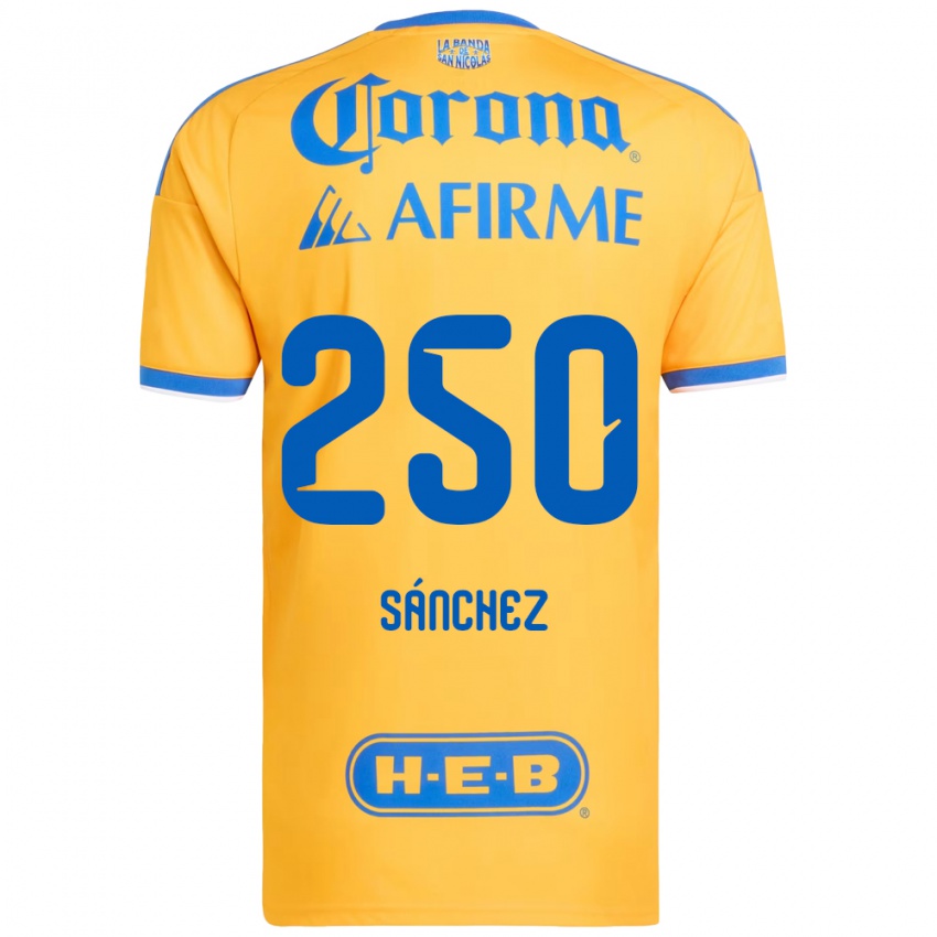 נשים Fernando Sánchez #250 צהוב כחול ג'רזי ביתית 2026/27 חולצה קצרה