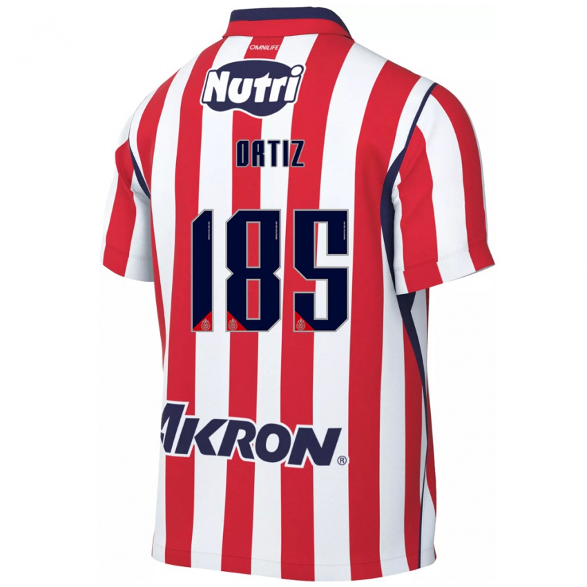 נשים Gibrán Ortiz #185 אדום לבן ג'רזי ביתית 2026/27 חולצה קצרה