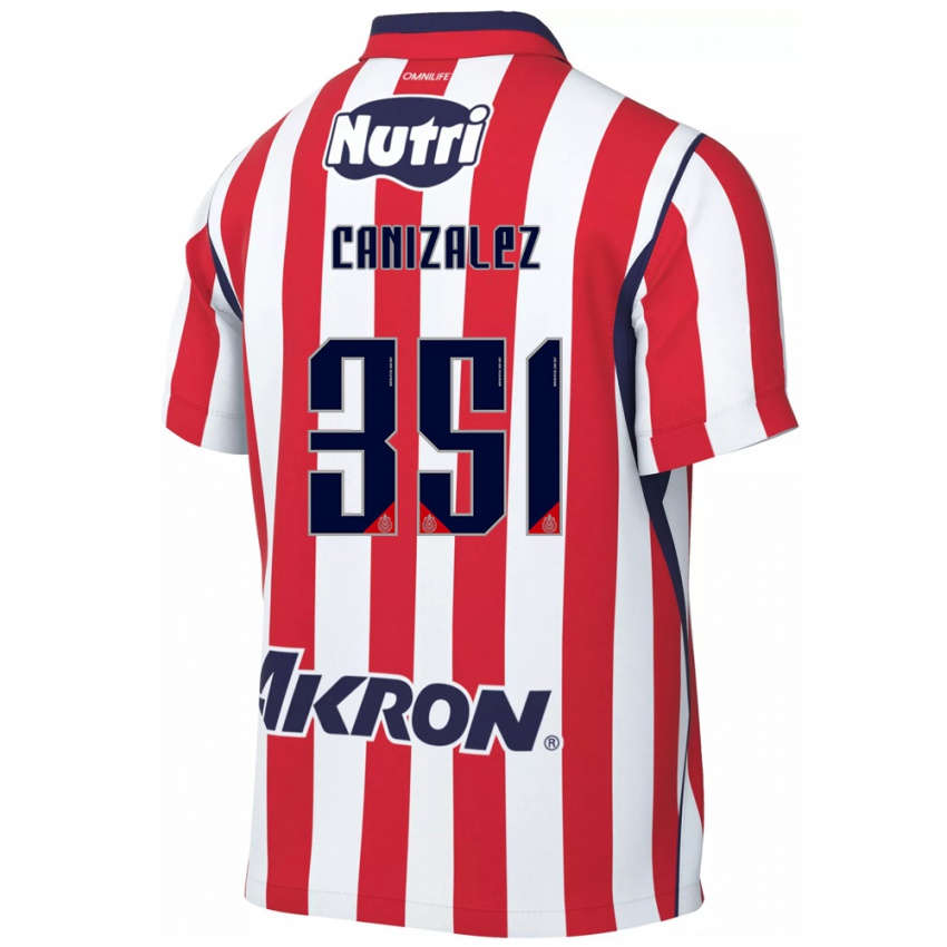 נשים Djorkaeff Canizalez #351 אדום לבן ג'רזי ביתית 2026/27 חולצה קצרה