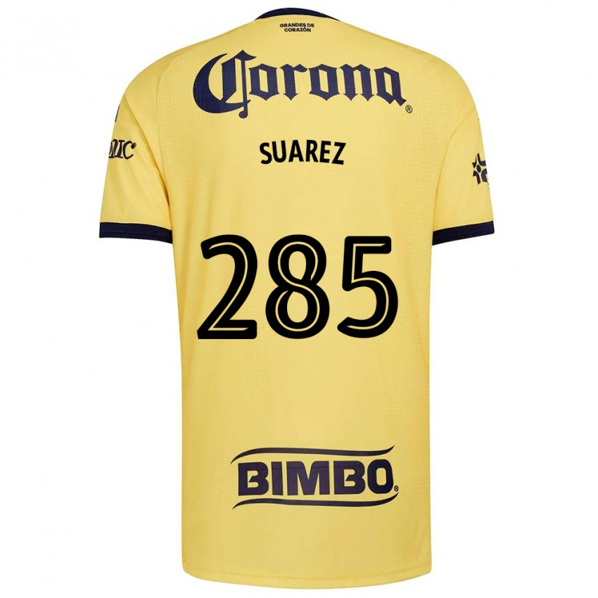 נשים Irwin Suarez #285 צהוב אדום שחור ג'רזי ביתית 2026/27 חולצה קצרה