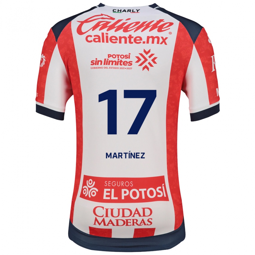 נשים Gabriel Martínez #17 אדום לבן שחור ג'רזי ביתית 2026/27 חולצה קצרה