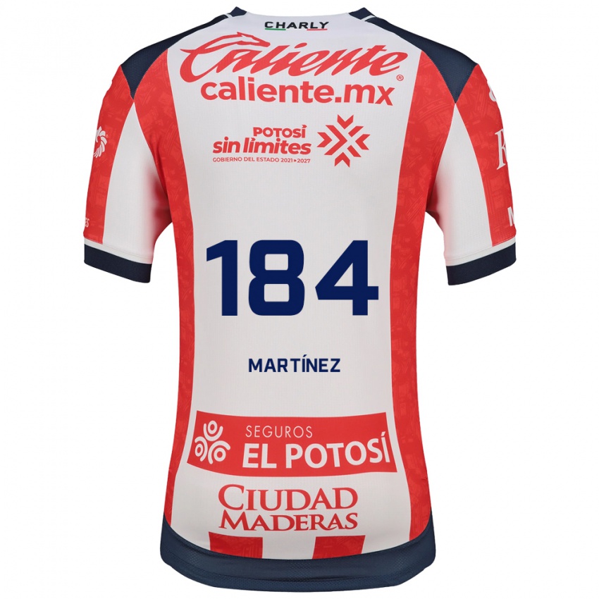 נשים Braulio Martínez #184 אדום לבן שחור ג'רזי ביתית 2026/27 חולצה קצרה