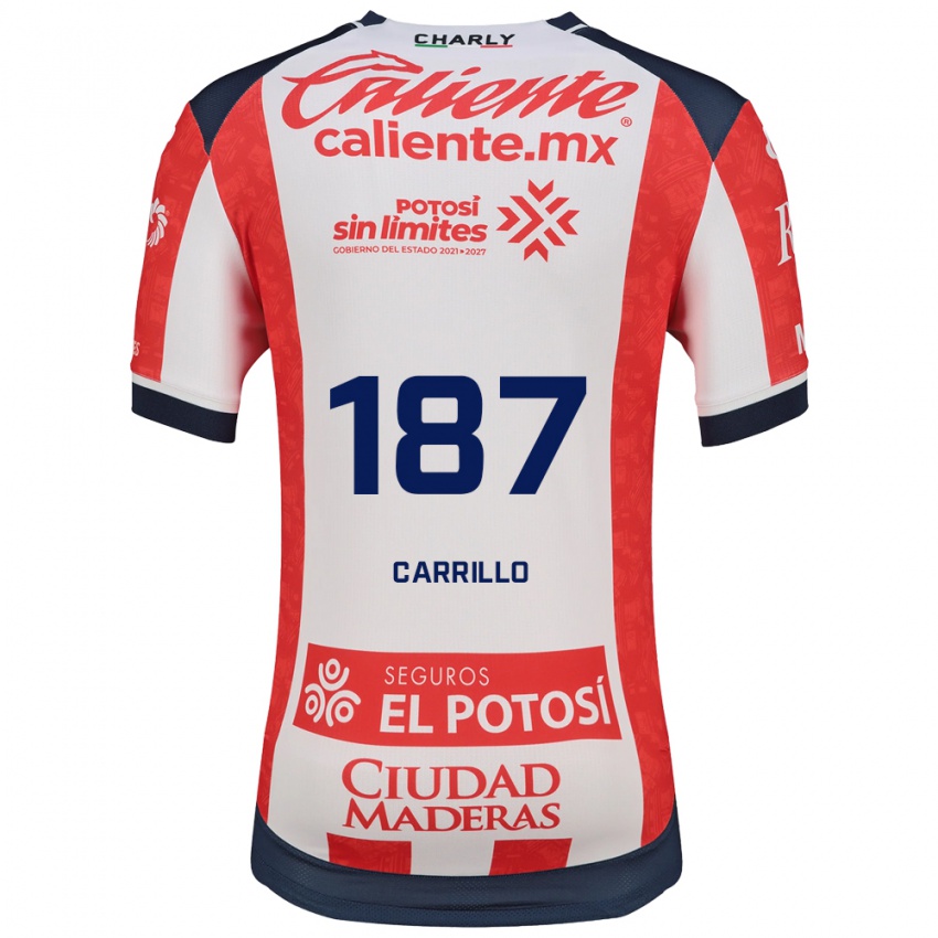 נשים Fernando Carrillo #187 אדום לבן שחור ג'רזי ביתית 2026/27 חולצה קצרה