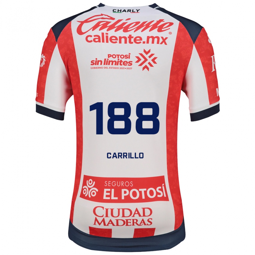 נשים Luis Carrillo #188 אדום לבן שחור ג'רזי ביתית 2026/27 חולצה קצרה