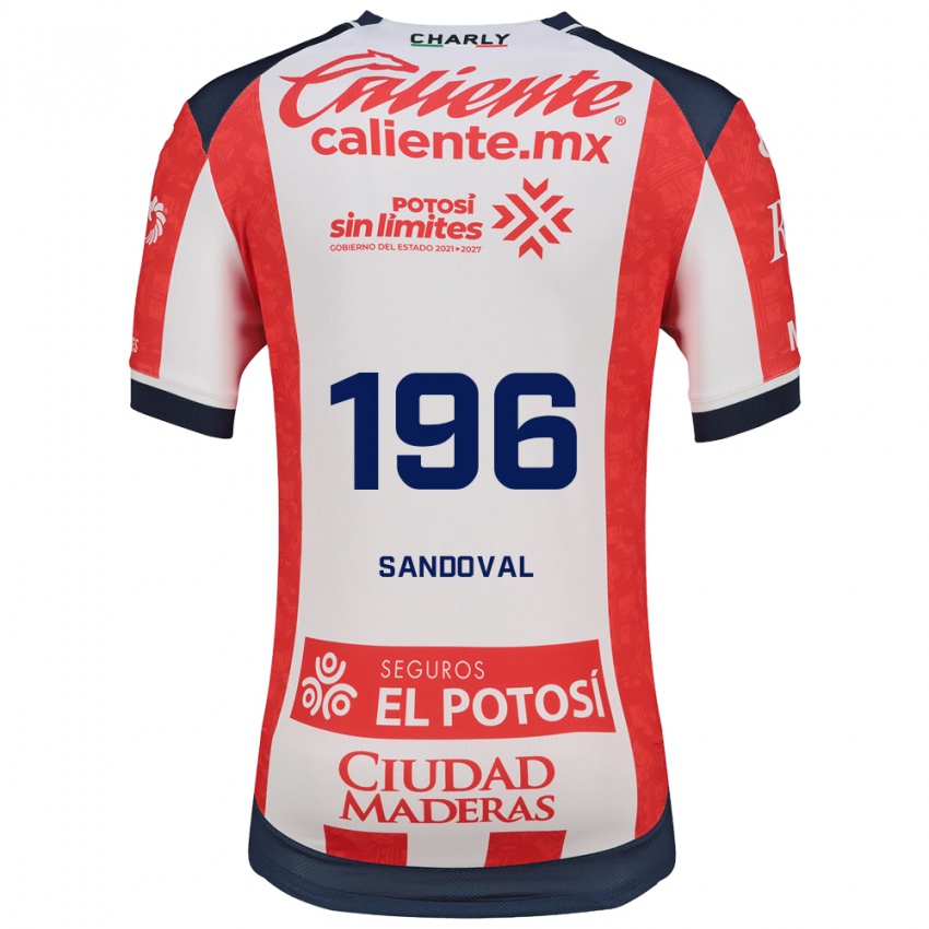 נשים Alan Sandoval #196 אדום לבן שחור ג'רזי ביתית 2026/27 חולצה קצרה