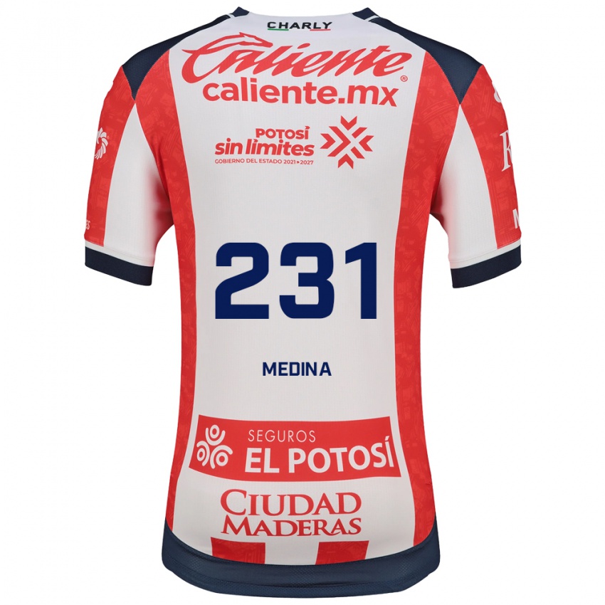 נשים Gabriel Medina #231 אדום לבן שחור ג'רזי ביתית 2026/27 חולצה קצרה