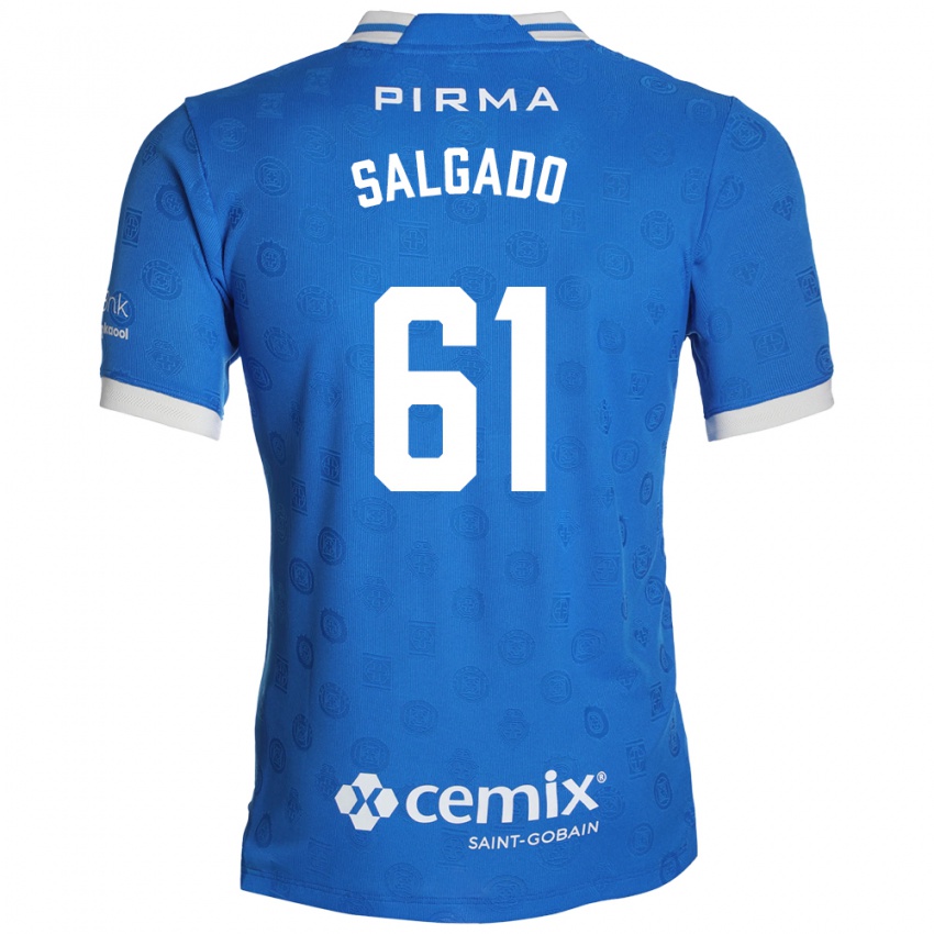 נשים Bruno Salgado #61 כחול לבן אדום ג'רזי ביתית 2026/27 חולצה קצרה