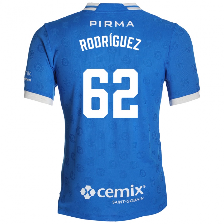 נשים Emanuel Rodríguez #62 כחול לבן אדום ג'רזי ביתית 2026/27 חולצה קצרה