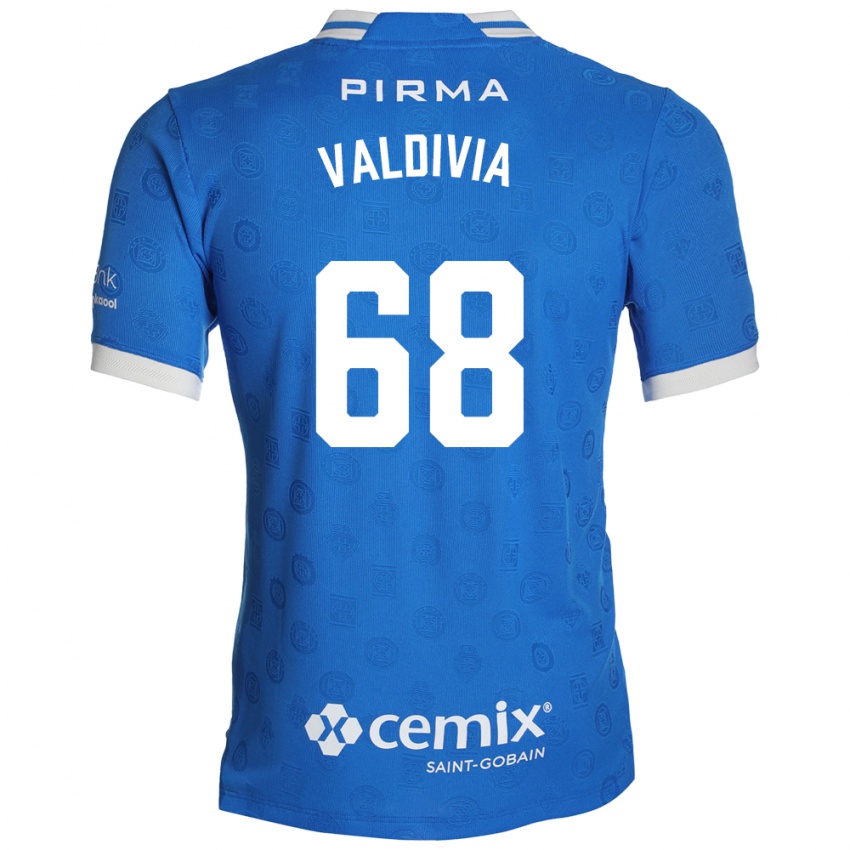 נשים Christian Valdivia #68 כחול לבן אדום ג'רזי ביתית 2026/27 חולצה קצרה