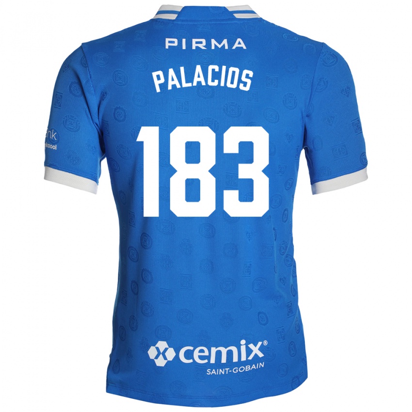 נשים Kelvin Palacios #183 כחול לבן אדום ג'רזי ביתית 2026/27 חולצה קצרה