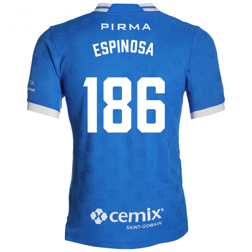 נשים Brandón Espinosa #186 כחול לבן אדום ג'רזי ביתית 2026/27 חולצה קצרה