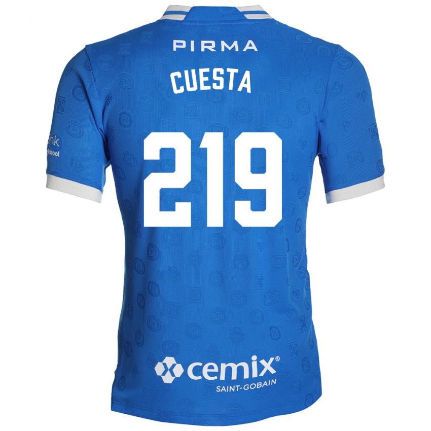 נשים Íñigo Cuesta #219 כחול לבן אדום ג'רזי ביתית 2026/27 חולצה קצרה