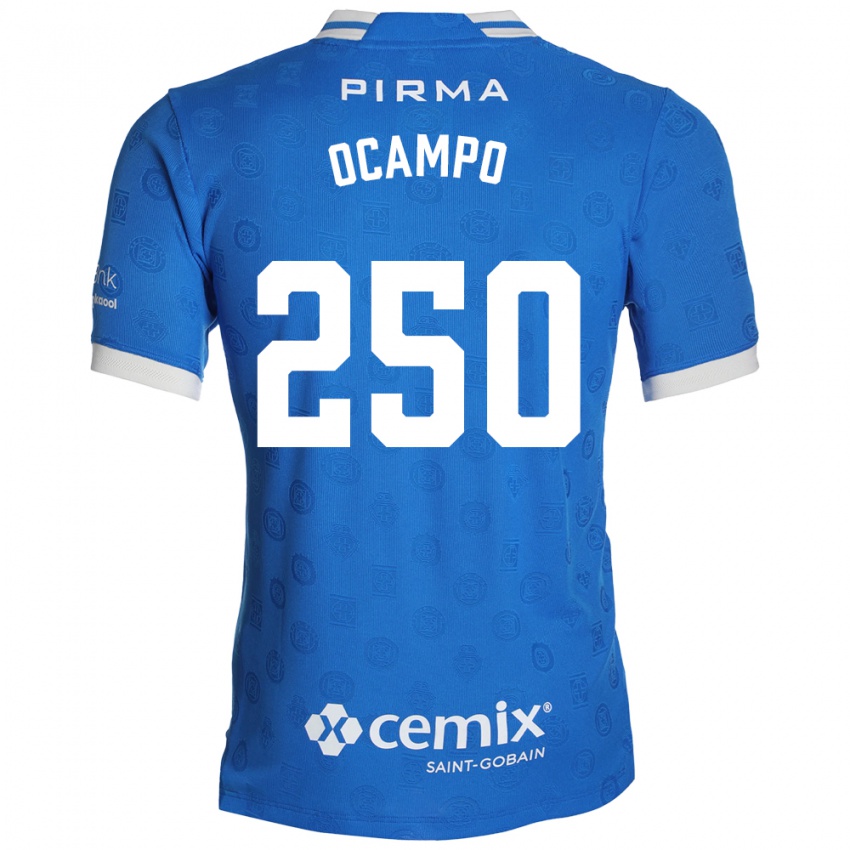 נשים Diego Ocampo #250 כחול לבן אדום ג'רזי ביתית 2026/27 חולצה קצרה