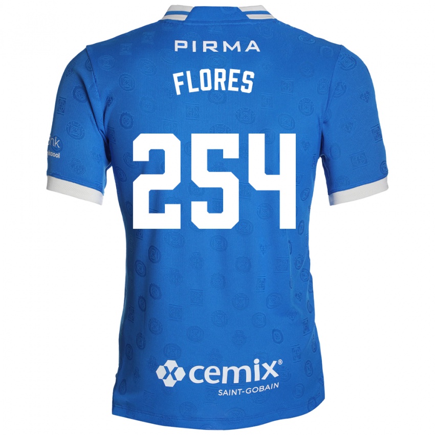 נשים Derek Flores #254 כחול לבן אדום ג'רזי ביתית 2026/27 חולצה קצרה