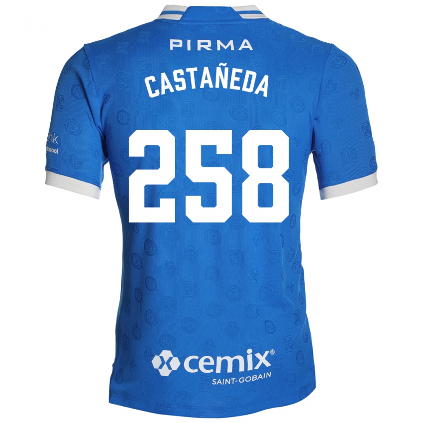 נשים Emiliano Castañeda #258 כחול לבן אדום ג'רזי ביתית 2026/27 חולצה קצרה
