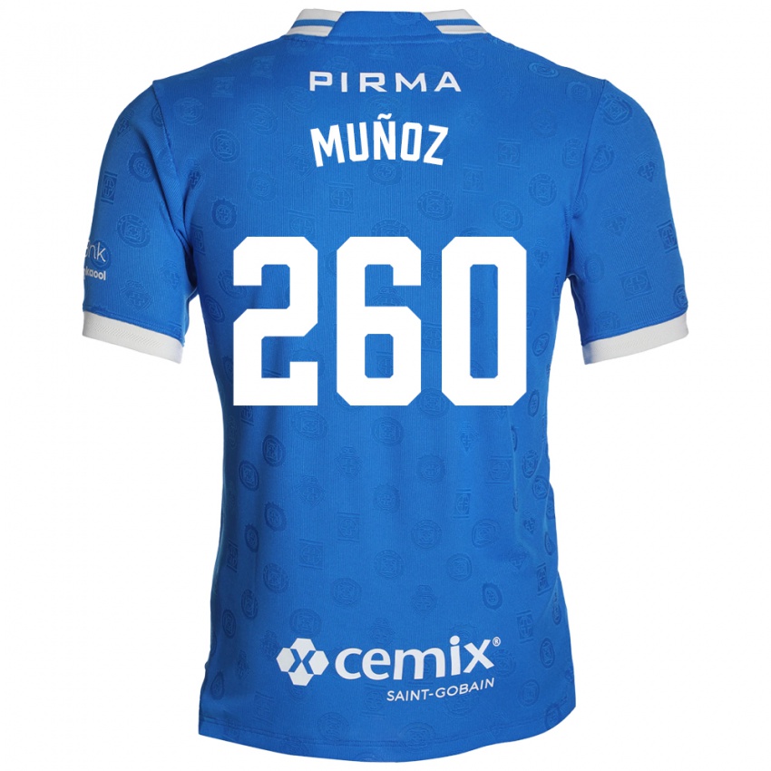 נשים Diego Muñoz #260 כחול לבן אדום ג'רזי ביתית 2026/27 חולצה קצרה