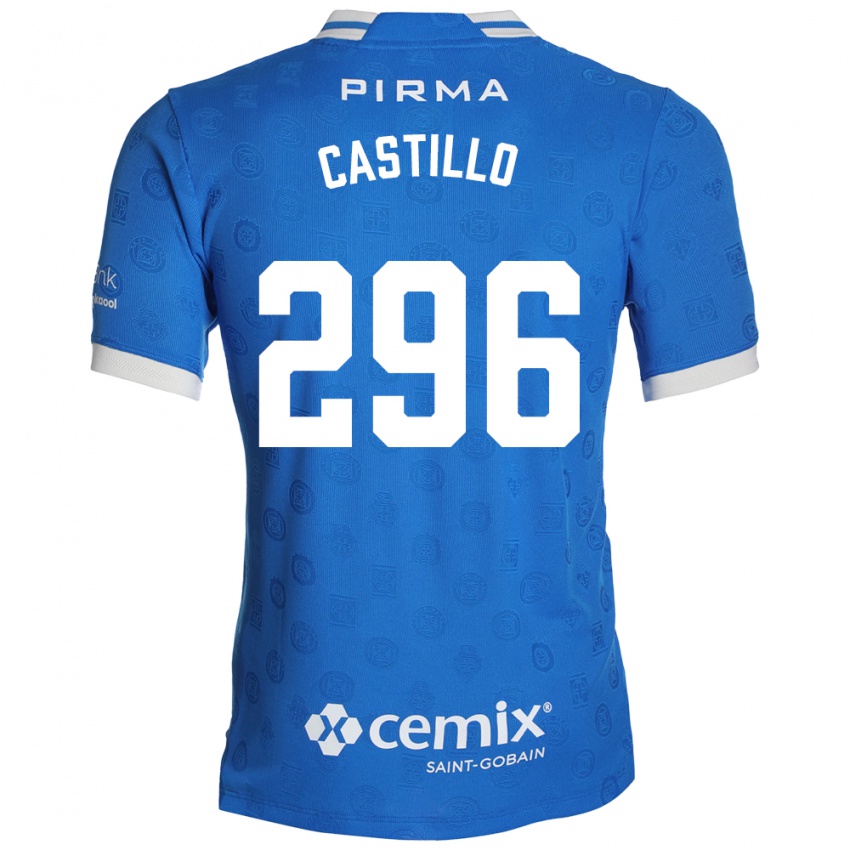 נשים Eduardo Castillo #296 כחול לבן אדום ג'רזי ביתית 2026/27 חולצה קצרה