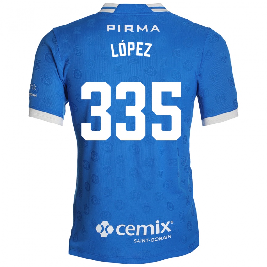 נשים Alfredo López #335 כחול לבן אדום ג'רזי ביתית 2026/27 חולצה קצרה