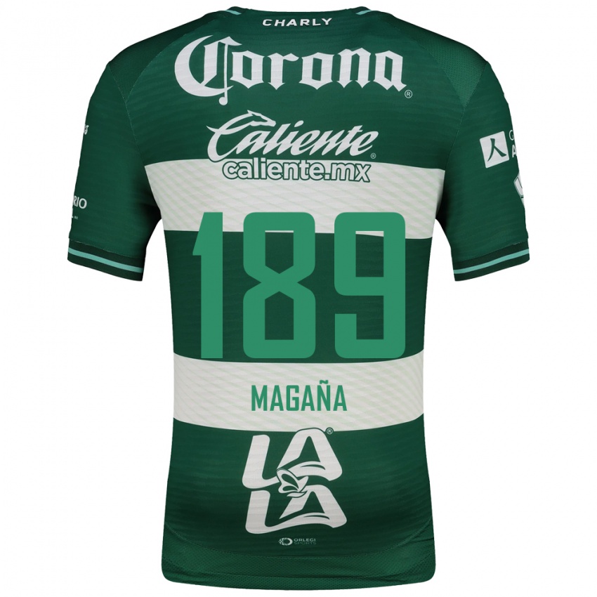 נשים Emilio Magaña #189 ירוק לבן ג'רזי ביתית 2026/27 חולצה קצרה