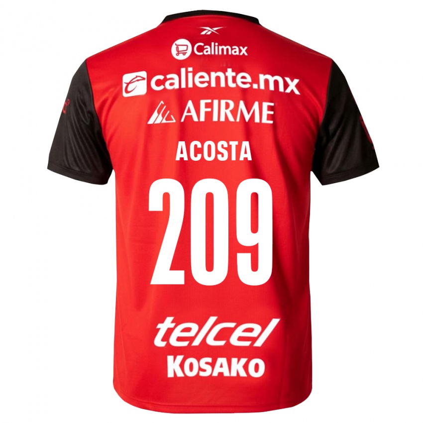 נשים Santiago Acosta #209 שחור אדום ג'רזי ביתית 2026/27 חולצה קצרה