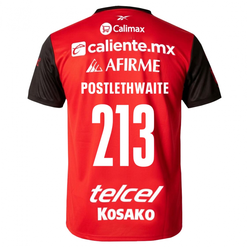 נשים Emiliano Postlethwaite #213 שחור אדום ג'רזי ביתית 2026/27 חולצה קצרה