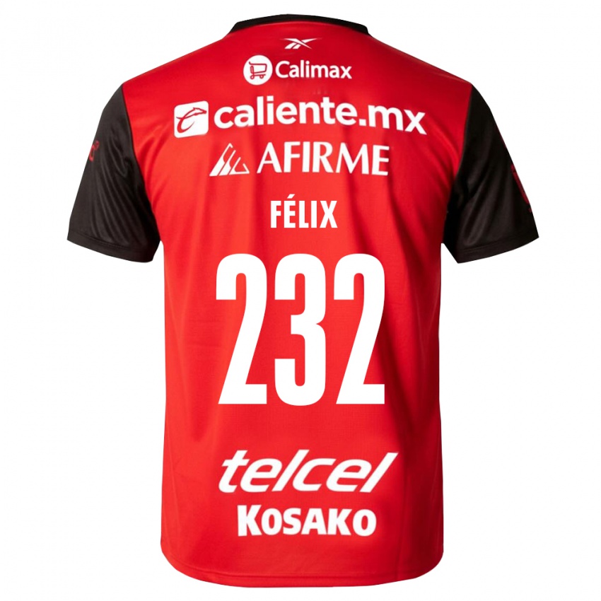 נשים Erick Félix #232 שחור אדום ג'רזי ביתית 2026/27 חולצה קצרה