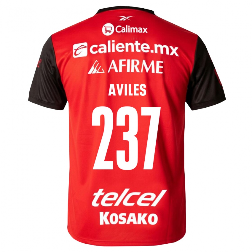 נשים Emiliano Aviles #237 שחור אדום ג'רזי ביתית 2026/27 חולצה קצרה