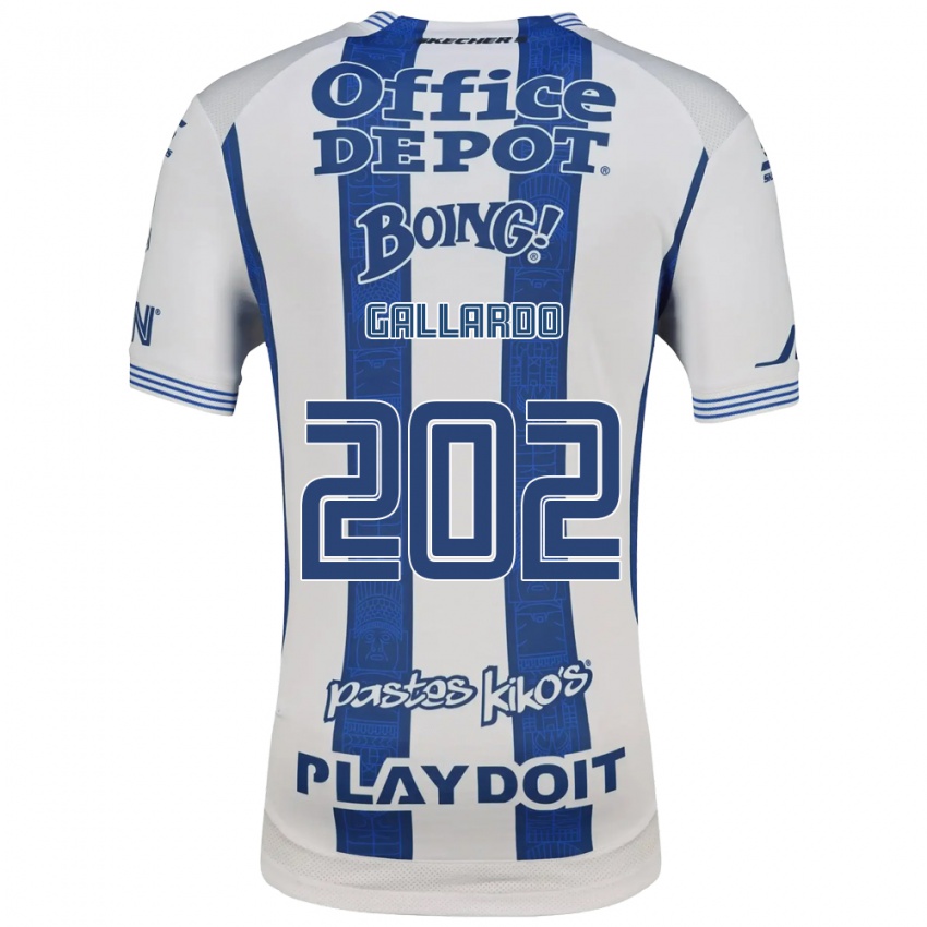 נשים Héctor Gallardo #202 לבן כחול צי ג'רזי ביתית 2026/27 חולצה קצרה
